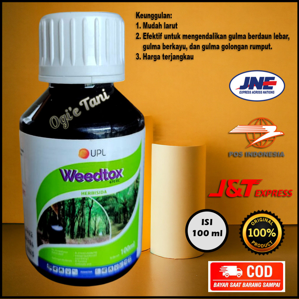 WEEDTOX 670 EC, Herbisida sistemik selektif purna tumbuh, Isi 100 ml