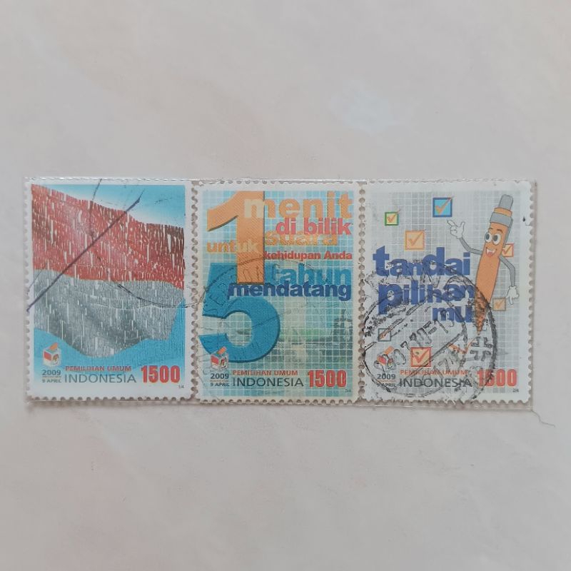 

(AC) Perangko Indonesia 2009 Pemilu 2009 Set 3 pcs Used