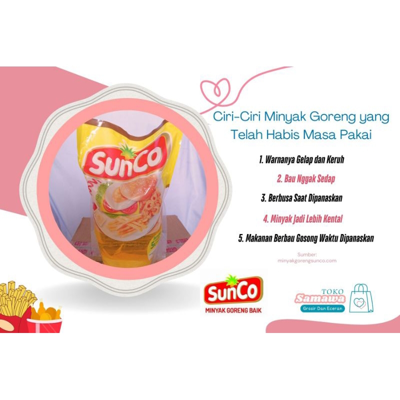 

Minyak goreng Sunco 2L, Minyak Goreng Premium 2L Pouch