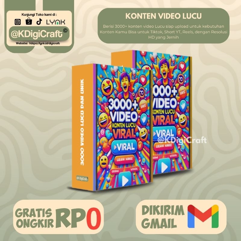 3000+ Video Lucu & Hiburan – Auto Viral, Siap Upload Tanpa Ribet