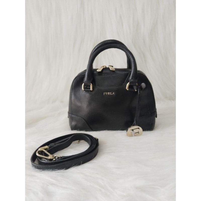 Preloved Furla Dolly Mini Black Setchel Black