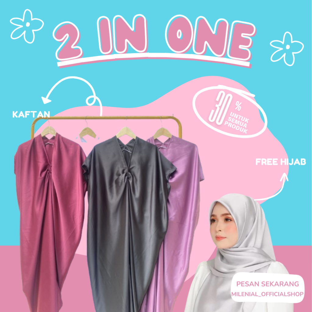 Dress Midi Lebaran Kondangan dan Hijab Satin Premium Hijab kondangan Lebaran Wisuda  BAHAN SATIN VEL