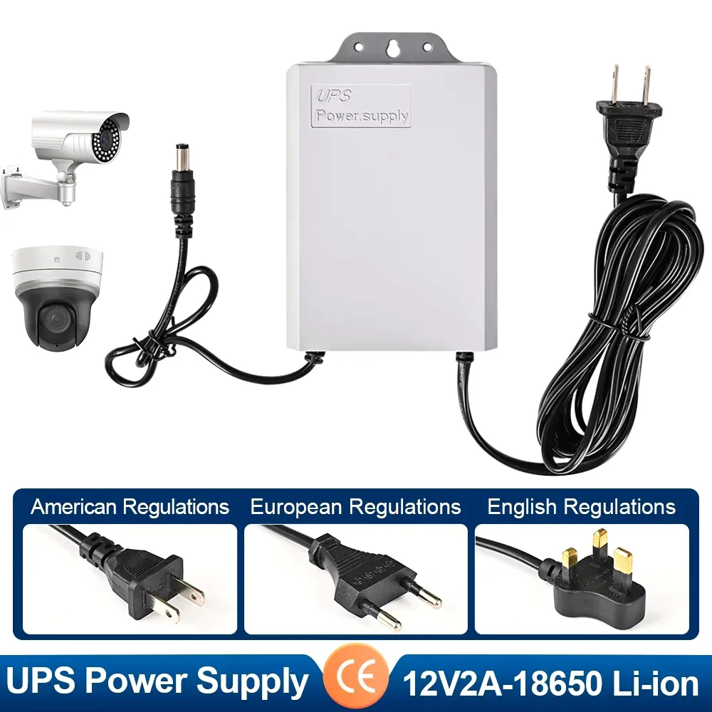 Mini UPS Power Supply 12V Backup 3600mAh for CCTV Router Alarm - S360 PSU Monitoring Power Outage En