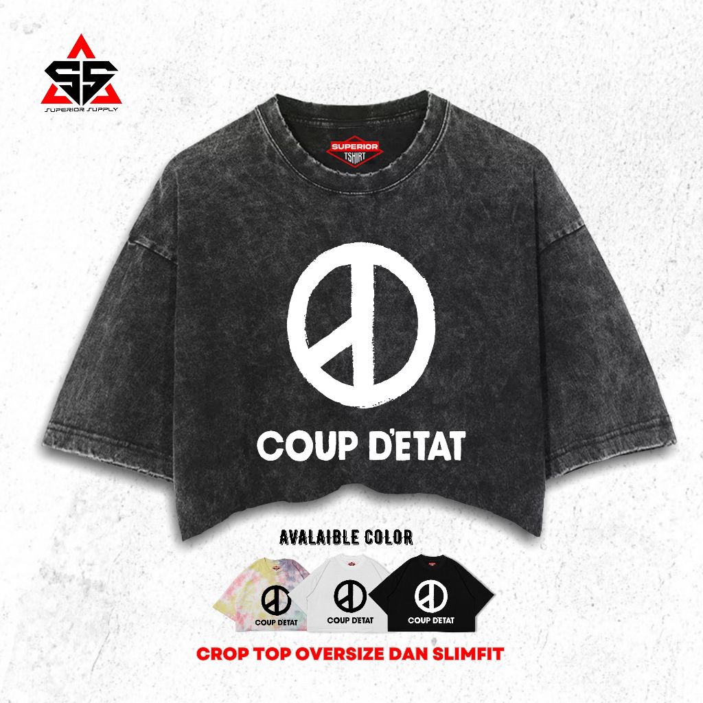 SUPERIOR Crop Tee G-Dragon Washed Tye Die Longsleeve Oversize Slimfit Crop Top GDRAGON-1