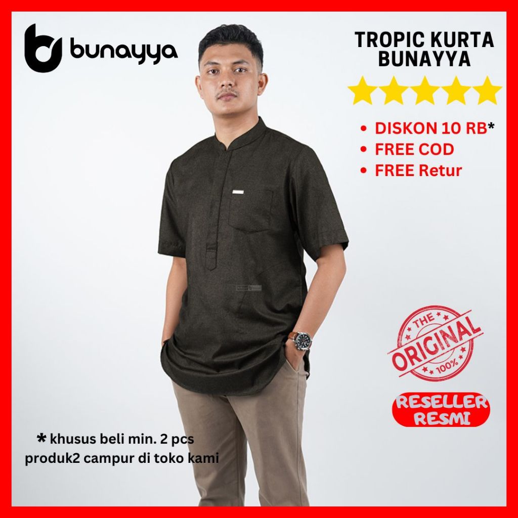 Bunayya Tropic Kurta | Kurta Bunayya | Koko Pakistan | Baju Muslim pria