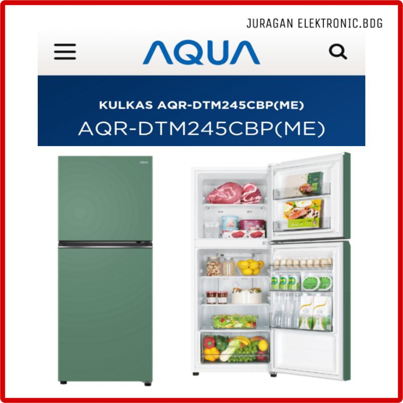 AQUA Elektronik Kulkas 2 Pintu 185 Liter AQR-DTM245CBP ME