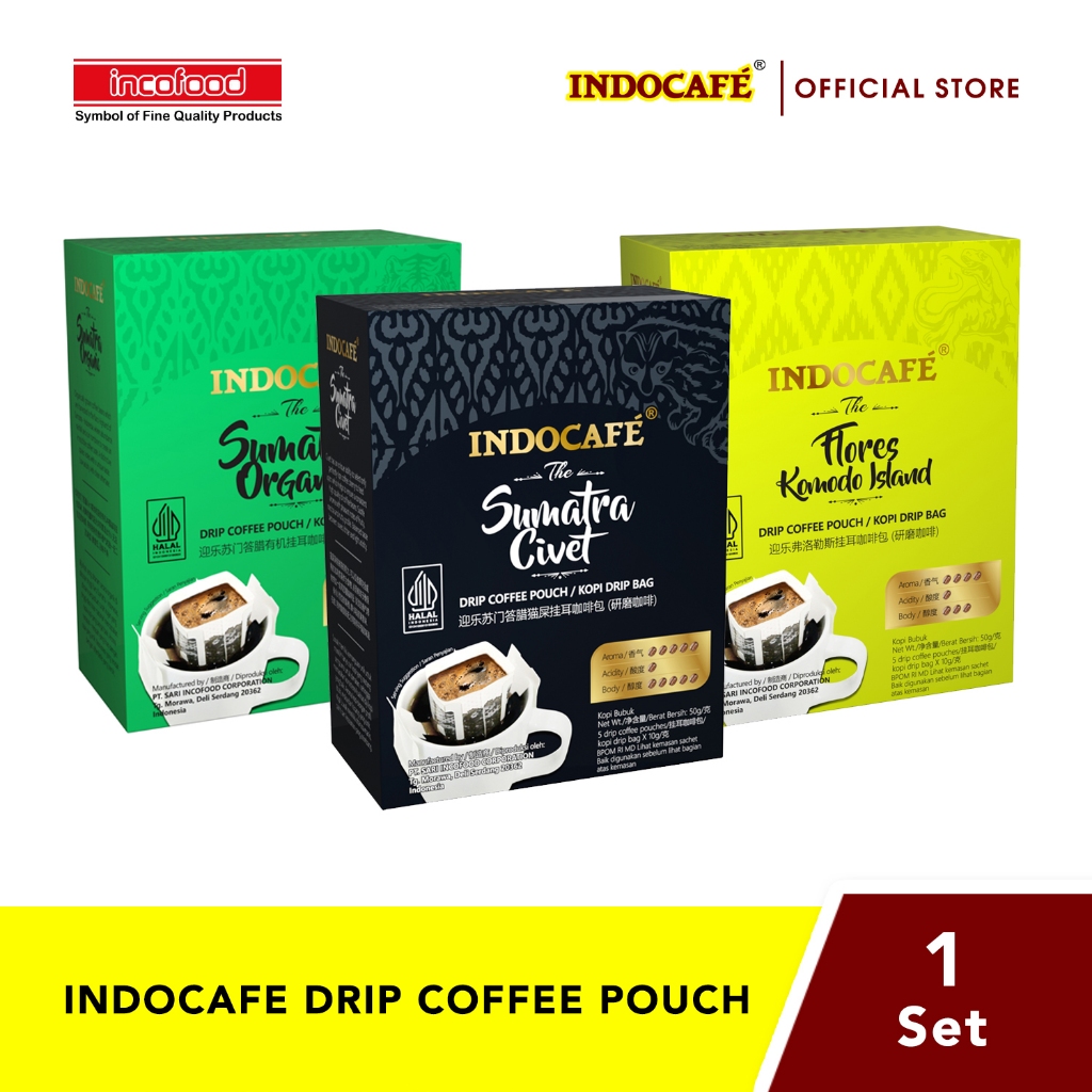 

Indocafe Drip Coffee Pouch Variants