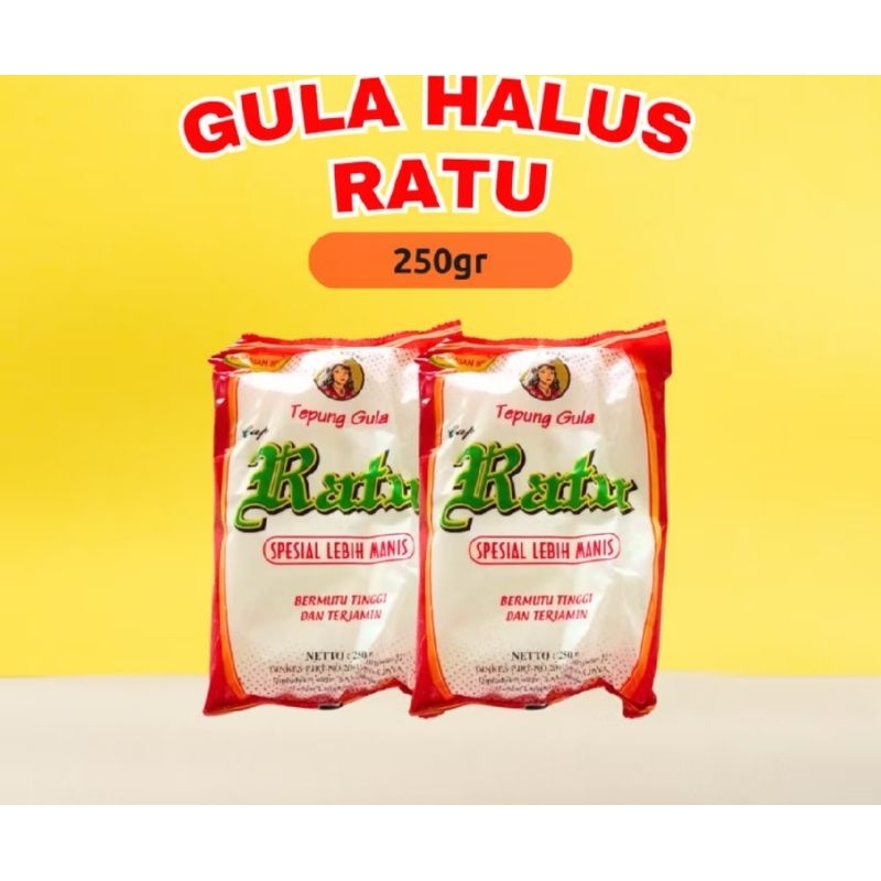 

Gula halus Ratu manis 250 gram