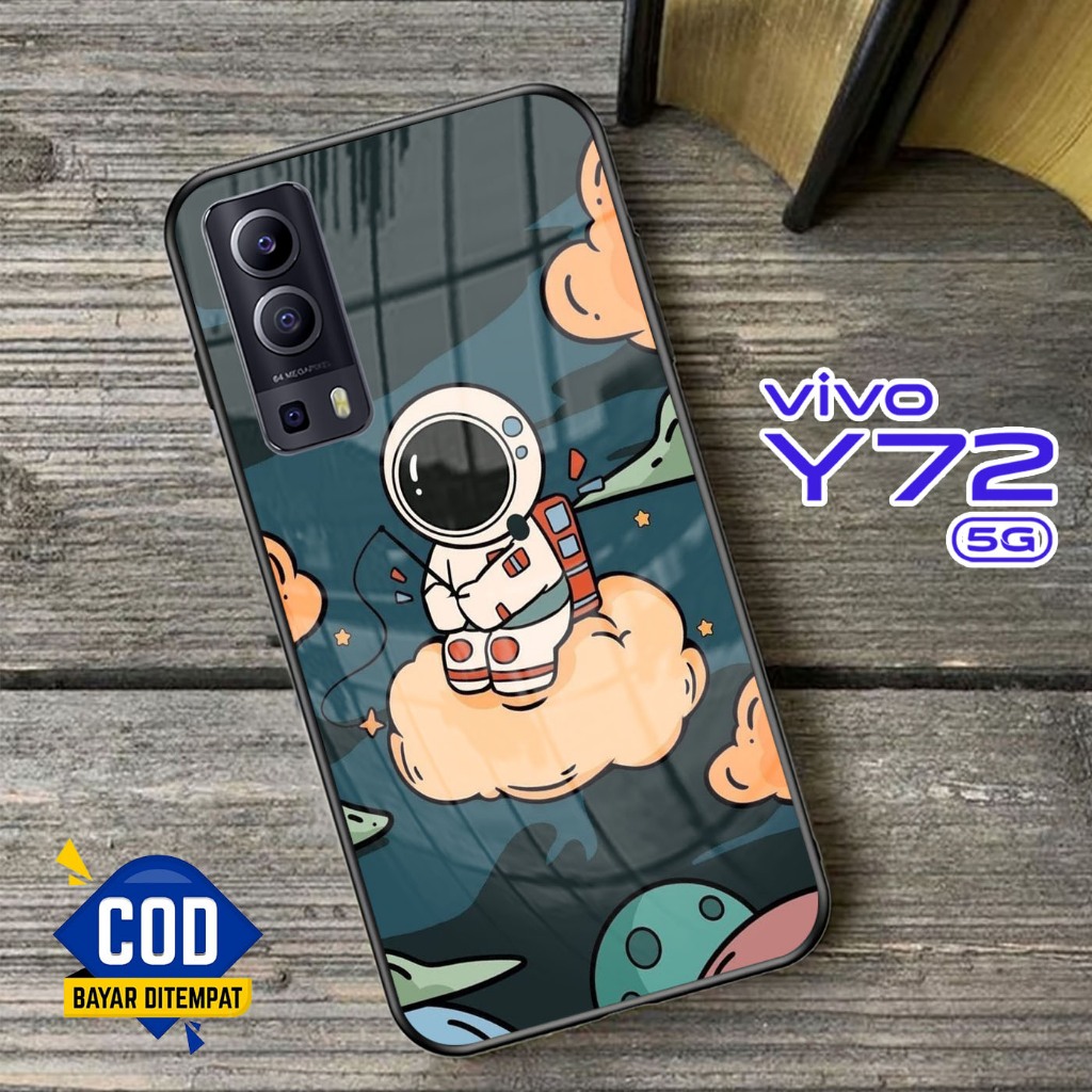 Softcase Kaca VIVO Y72 (5G) - Case Handphone VIVO Y72 (5G) [T88].