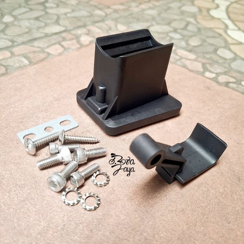 FRONT BLOCK DUDUKAN TAS SEPEDA LIPAT FOLDING PVC HITAM