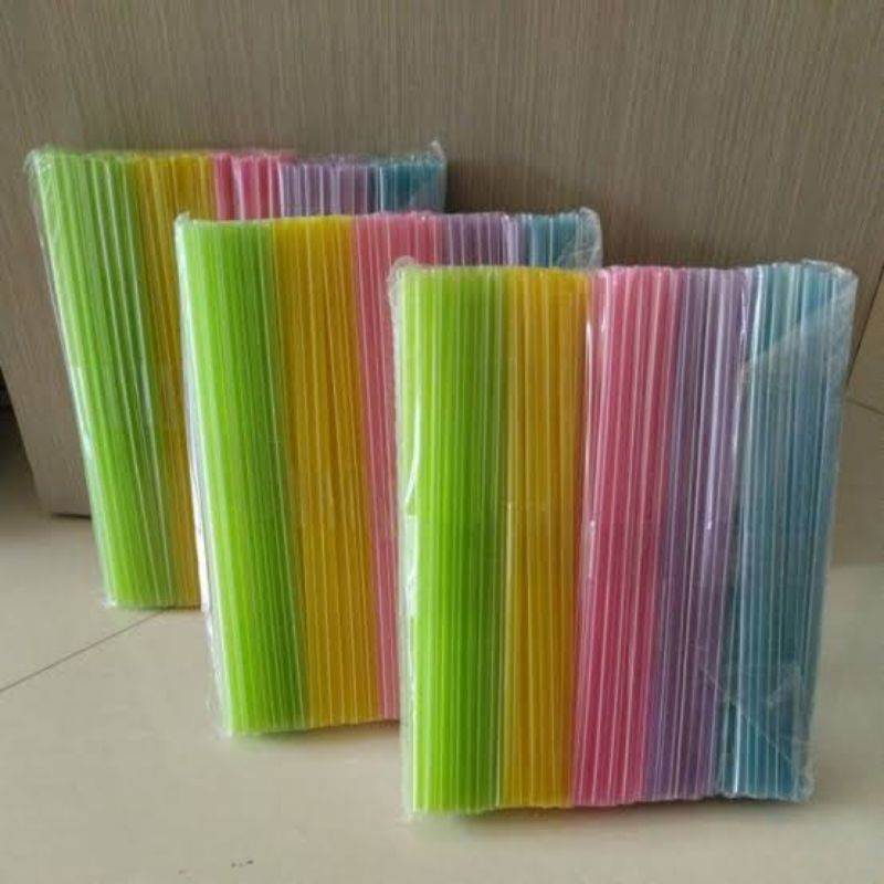 Sedotan Warna warni/Sedotan Es/Sedotan murah/Sedotan teh/Sedotan plastik
