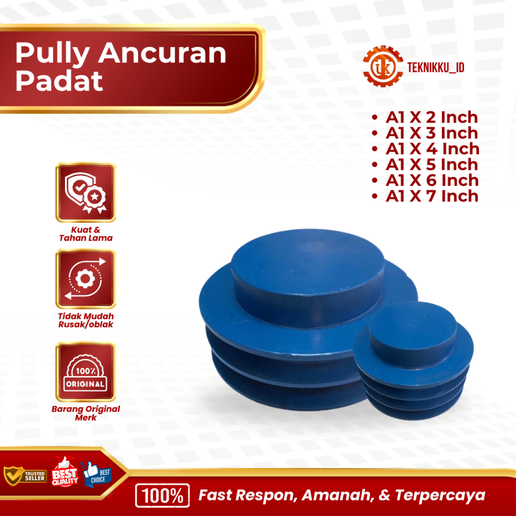 Polly/Pulley/Puli Ancuran Padat Besi A1X2 Inch - A1x7 Inch 100% Original