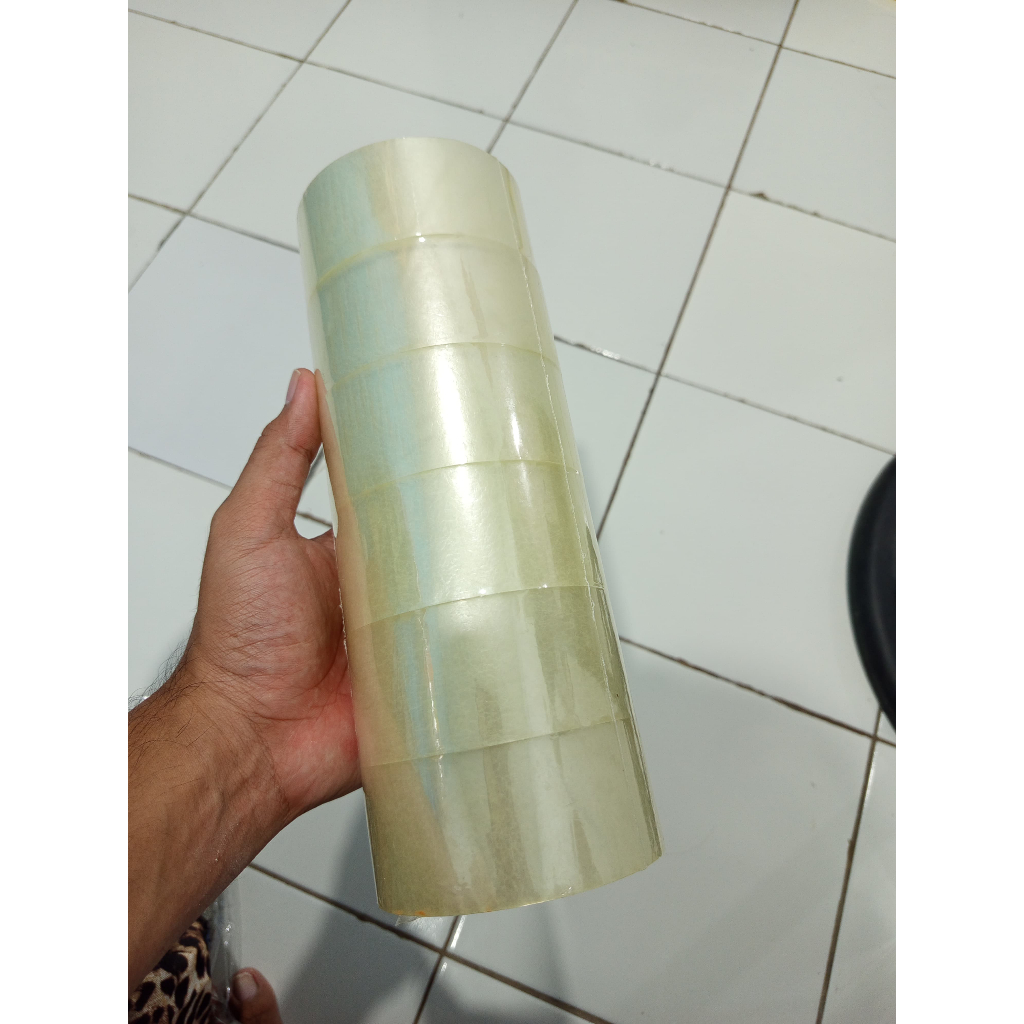 

6 pcs Lakban bening 45x100 yard murah/lakban packing paling murah MPI 1 slop