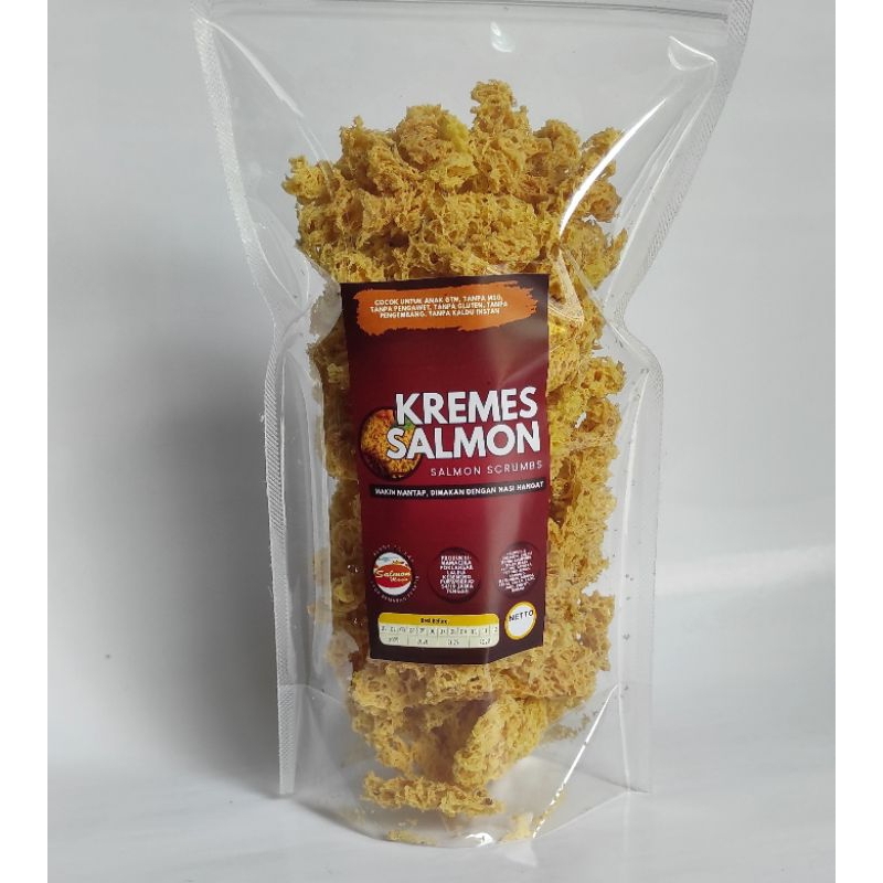 

KREMES IKAN SALMON / 120 g kremesansalmon / kremesanikan / kremesan Mpasi / cemilanSehatAnak / anak GTM / kremesan non msg