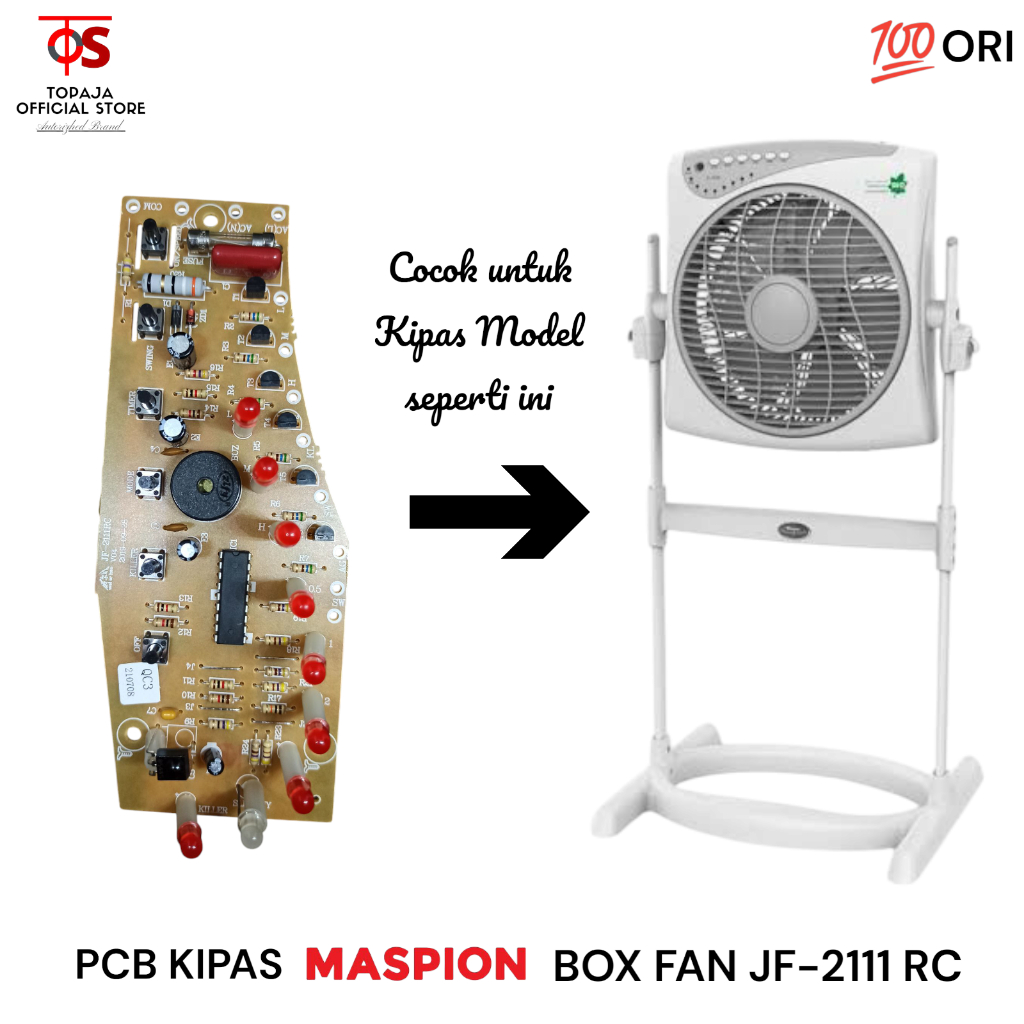 Modul PCB Kipas Angin MASPION JF 2111 RC - PCB Kipas Maspion Box Fan JF-2111 RC Original