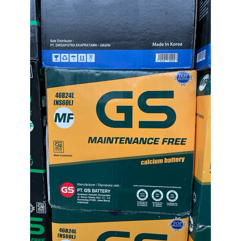 Aki Mobil GS MF NS60, NS60L 45 Ah