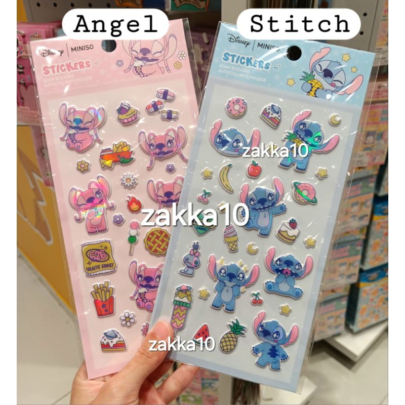 

Miniso Disney Stiker Timbul Stitch & Angel Stickers