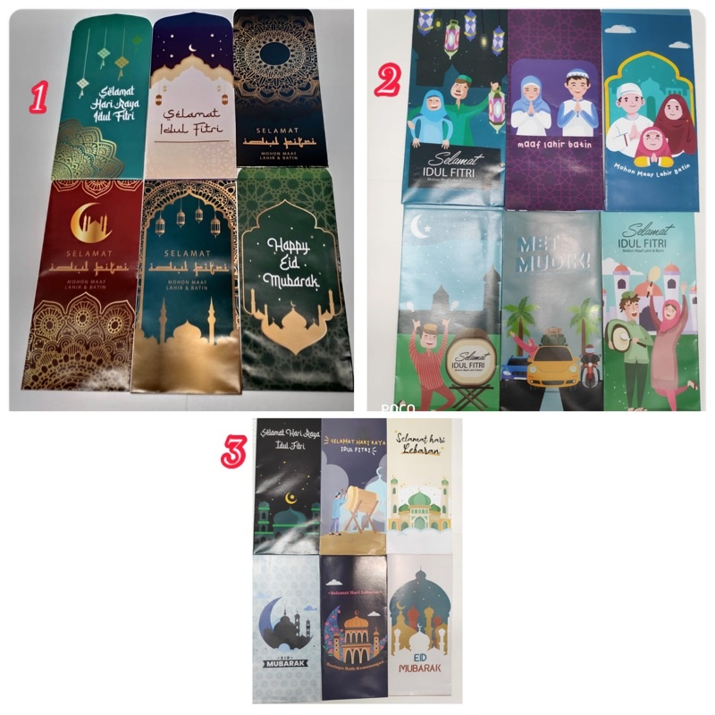 

1 set amplop selamat idul fitri isi 6pcs