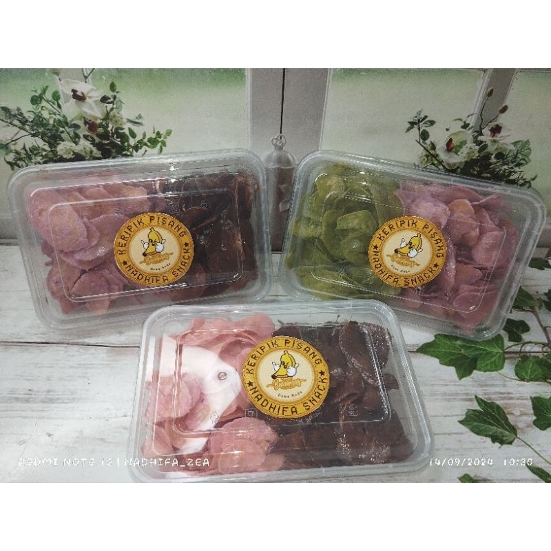 

keripik pisang 2 rasa ukuran thinwall 500ml