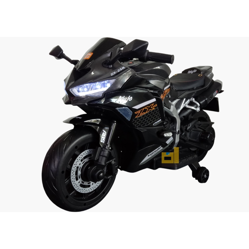 motor aki ninja zx-25r, hitam