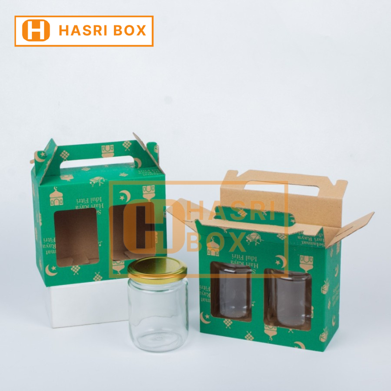 

( 10 Pcs ) Kardus Jinjing Box Dus Toples Jar Sambal 250ml Isi 2 Lebaran Dus Die Cut Kotak Packaging Hampers Parcel idul Fitri