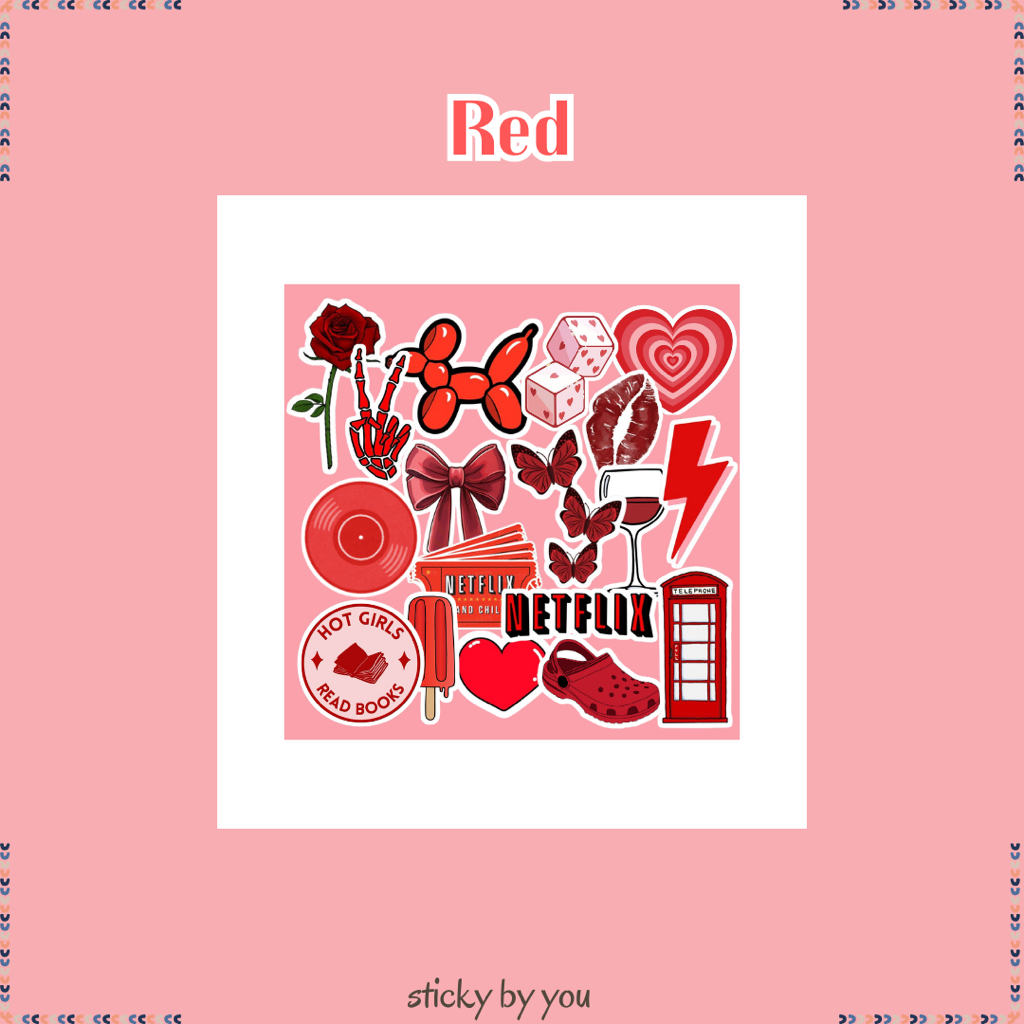 

Sticker Red - Sticker Tumblr / Sticker Aesthetic - Sticker Vinyl Laptop/Case HP/dll - Gift/Merch