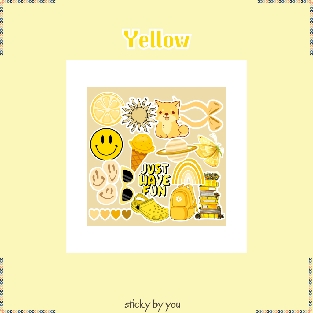 

Sticker Yellow - Sticker Tumblr / Sticker Aesthetic - Sticker Vinyl Laptop/Case HP/dll - Gift/Merch