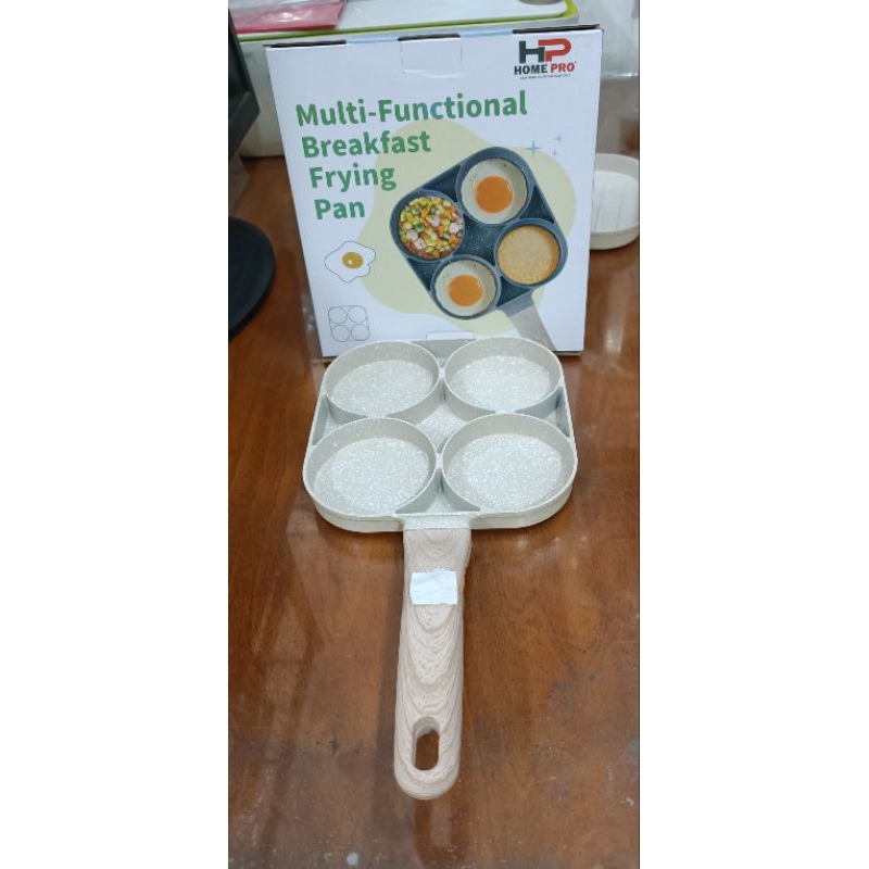 Home Pro Frypan Kotak 4 Lubang/Cetakan Telur Anti Lengket