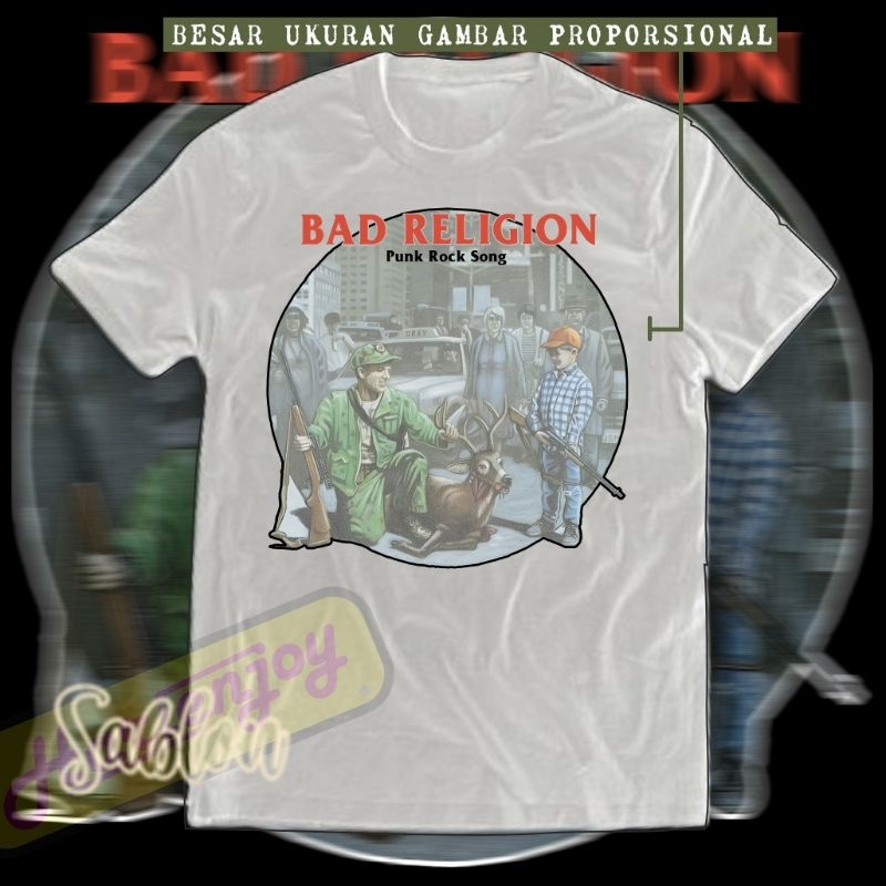 Sablon Kaos Satuan Band Bad Religion (Merch cons)