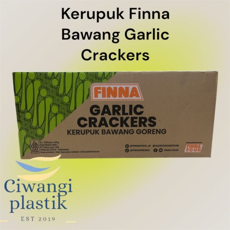 

Kerupuk Finna Bawang Garlic Cracker (karton)
