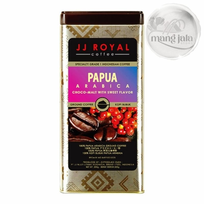 

JJ Royal Coffee Papua Arabica Ground/Bubuk Tin 200 gr