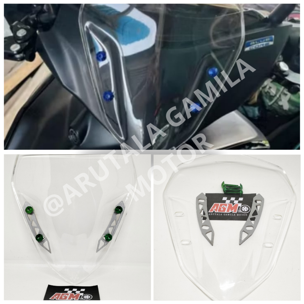PAKET VISOR AEROX PLUS BRACKET WINDSHIELD YAMAHA AEROX