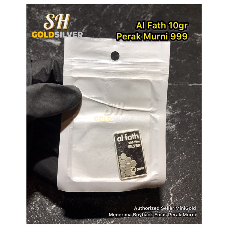Silver Bar Al Fath 10gr | Perak batangan Perang kepingan