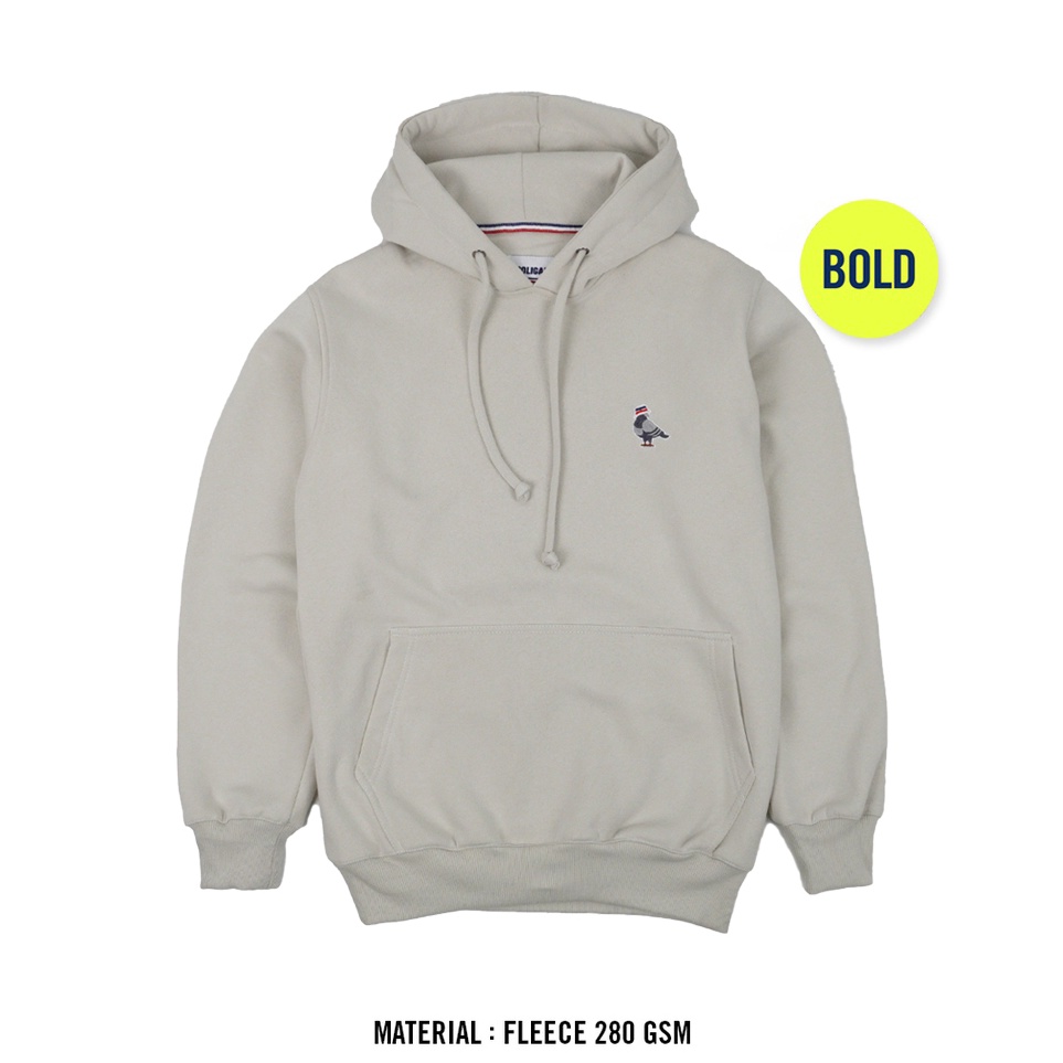 KODE J86E HOOLIGANS Hoodie Bold Pigeon Light Gray