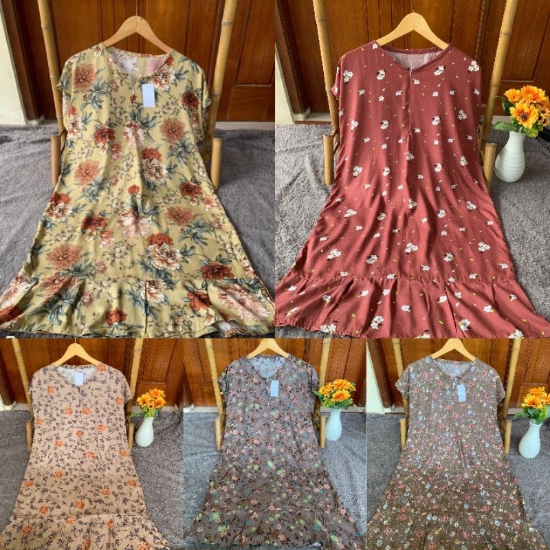 Ruffle Dress / Daster Ruffle / Daster Pendek/ Daster Kekinian