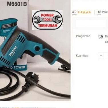 

MAKITA Bor High Speed 6.5mm M6501B Drill M 6501 B Besi Kayu RPM tinggi