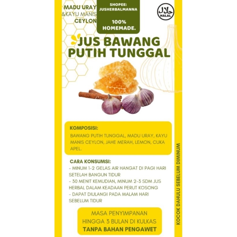 

Jus Bawang Putih Tunggal