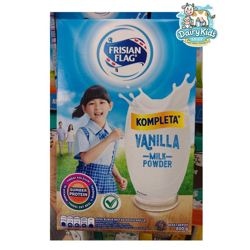 Frisian Flag Kompleta Vanilla / Full Cream/ Cokelat Milk Powder (400gr /800gr)