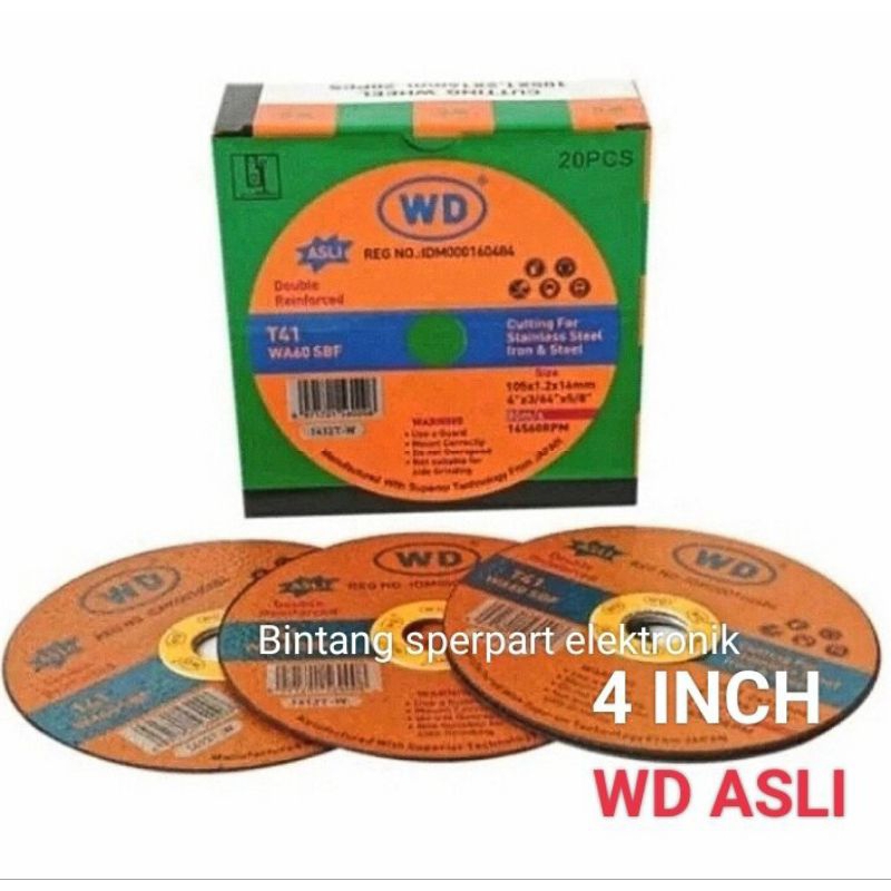 BATU PISAU GERINDA WD 4 INCH ASLI ORIGINAL BATU GURINDA BATU GERINDA POTONG BATU POTONG GURINDA BATU