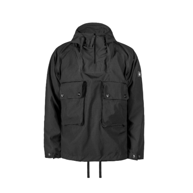 Prung Meshky Jaket Fullzip Warna Hitam Bahan Nylon Ourdoor Jacket