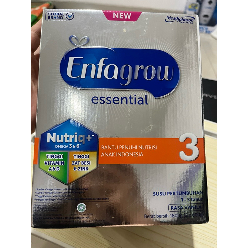 

Enfagrow Essential 3 Susu Formula Anak 1 - 3 Tahun 1800 gr