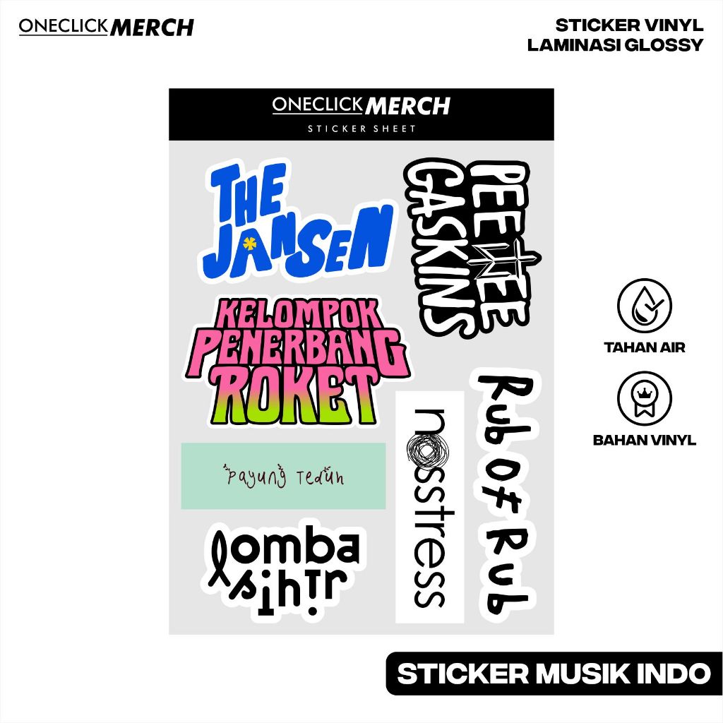 

Sticker Pack THE JANSEN PWG KELOMPOK PENERBANG ROKET Bahan Vinyl Untuk Hp Laptop Helm Aesthetic