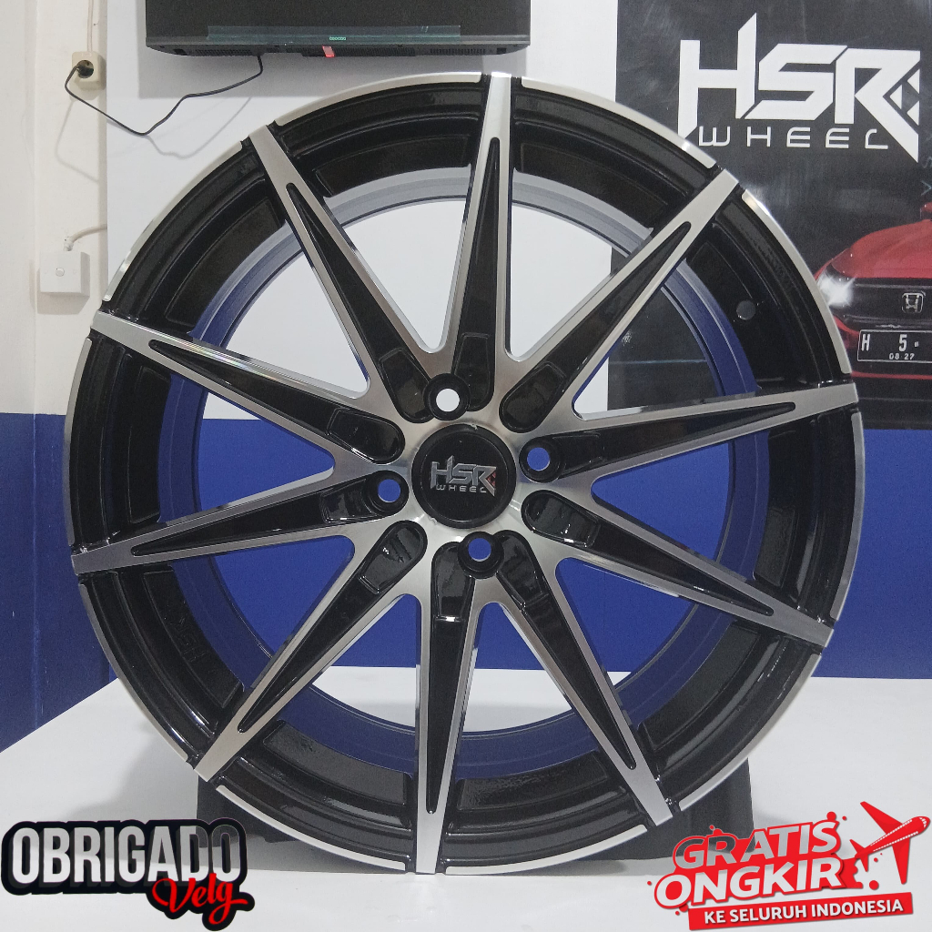 Velg Mobil Palang bintang HSR Ring 17 Type KCCX-2 untuk Mobilio Raize Rocky Vios Jazz