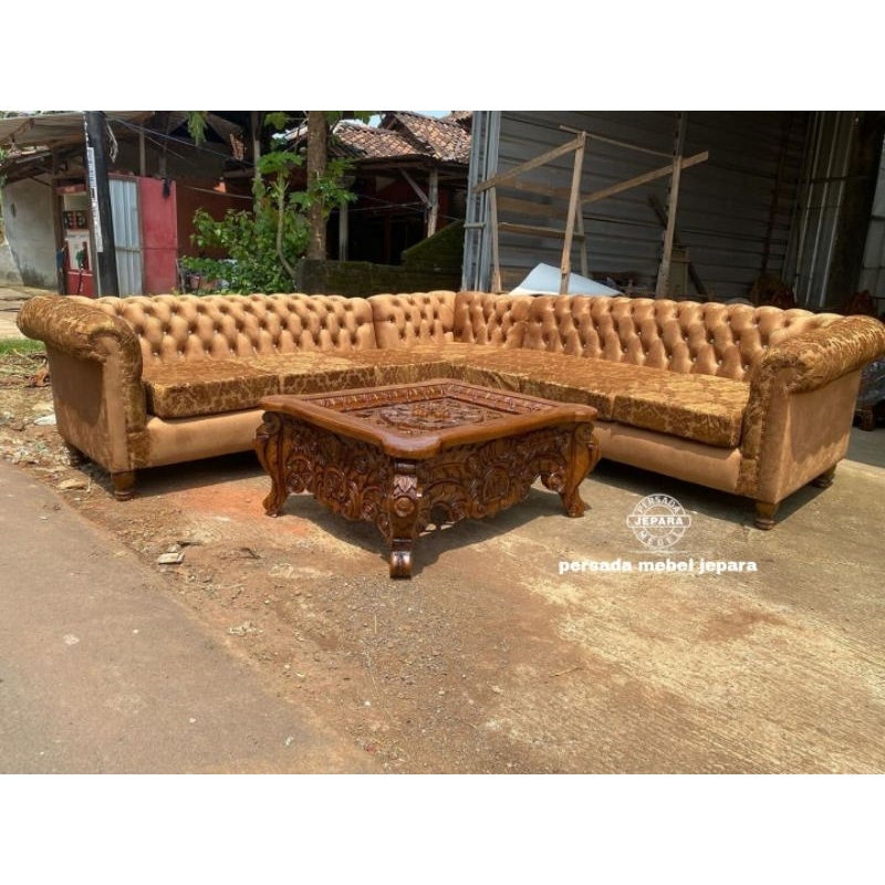 Sofa tamu sudut minimalis / Kursi sudut minimalis