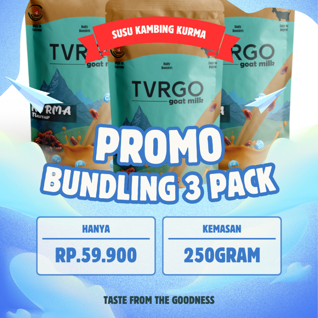 

TVRGO GOAT MILK Susu Kurma 250gram isi 3