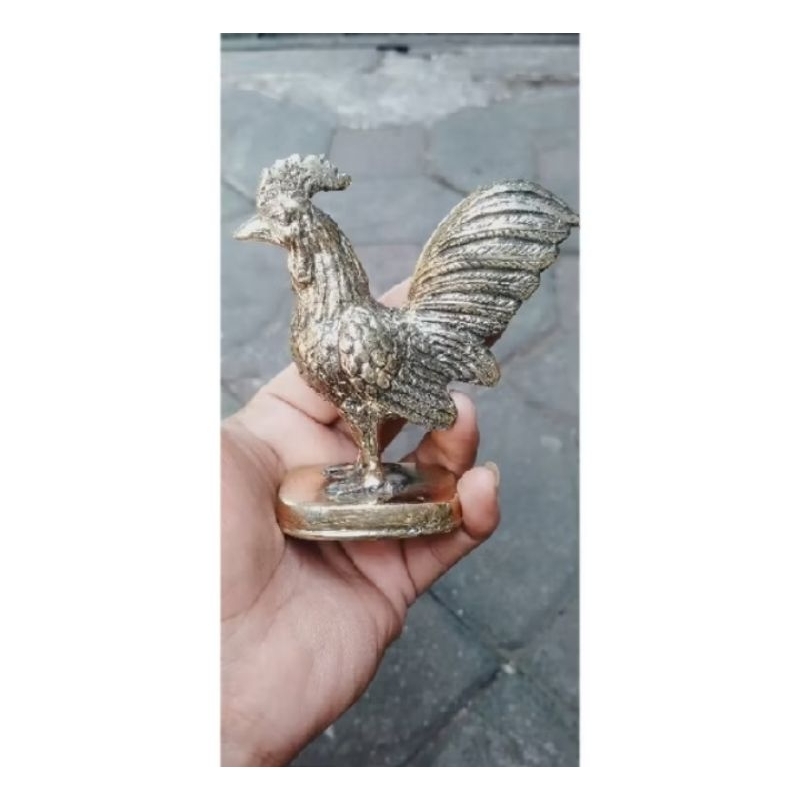 KOLEKSI PATUNG AYAM KUNINGAN ANTIK