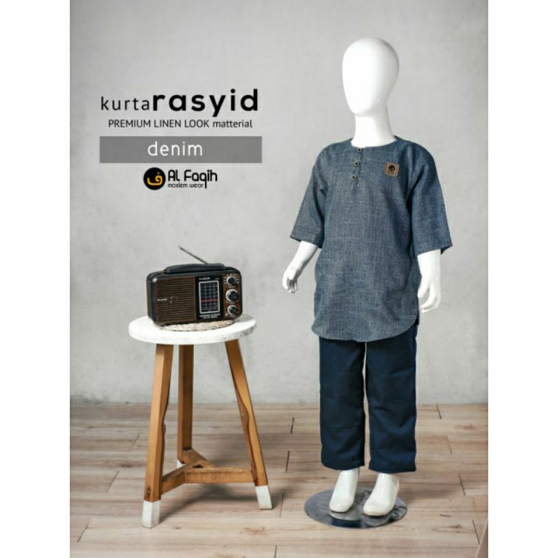 KURTA SETELAN ANAK AL FAQIH LENGAN 3/4 USIA 9-13 TAHUN