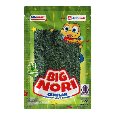 

Alfamart Big Nori Camilan Rumput Laut Goreng Original 3.2 g