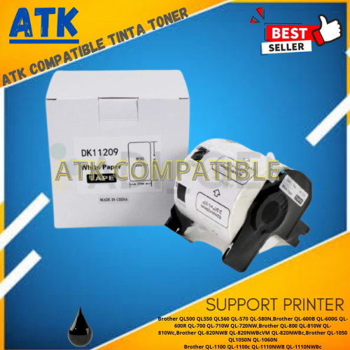

COMPATIBLE LABEL PAPER BROTHER DK-11209 - 62MM X 29MM - Without Holder