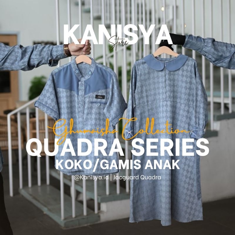 PO GAMIS SET KHIMAR/KOKO ANAK QUADRA BY GHUMAISHA COLLECTION